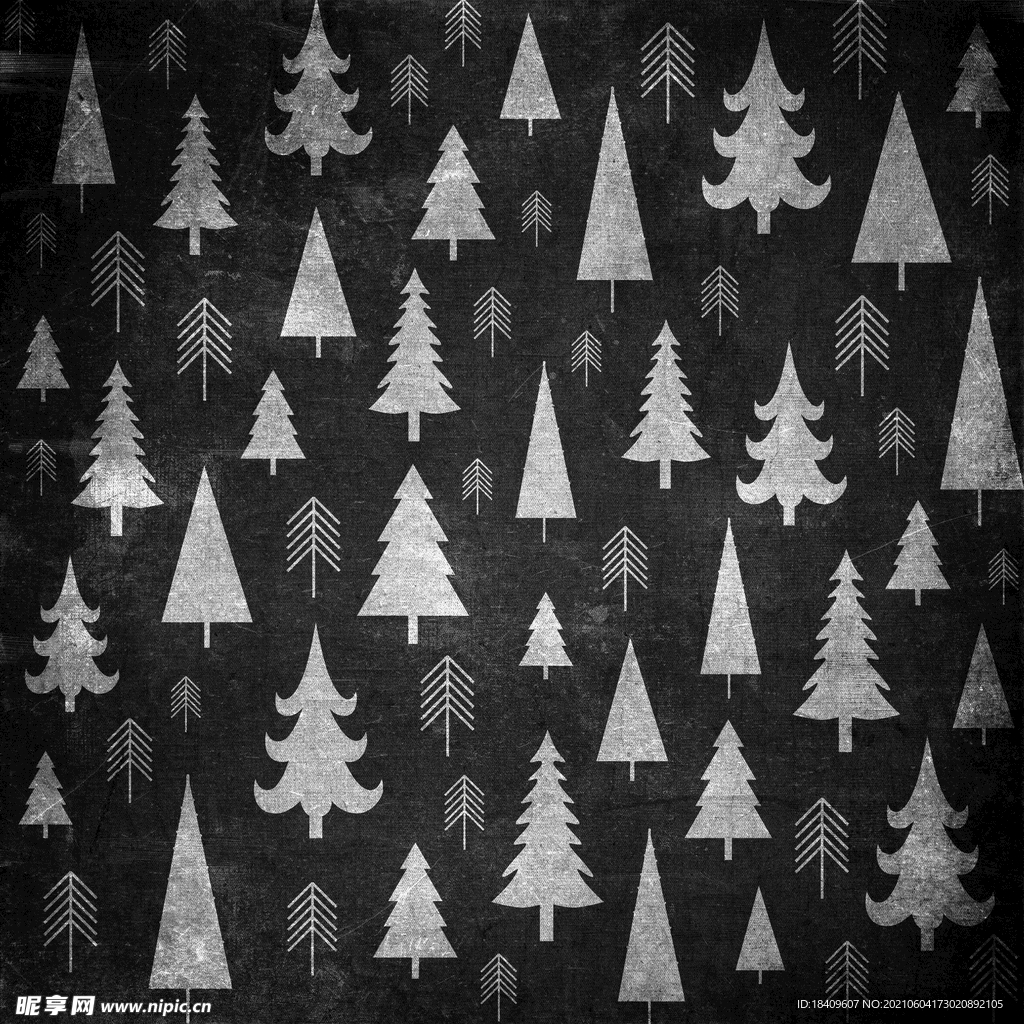 烫银 银色 圣诞树