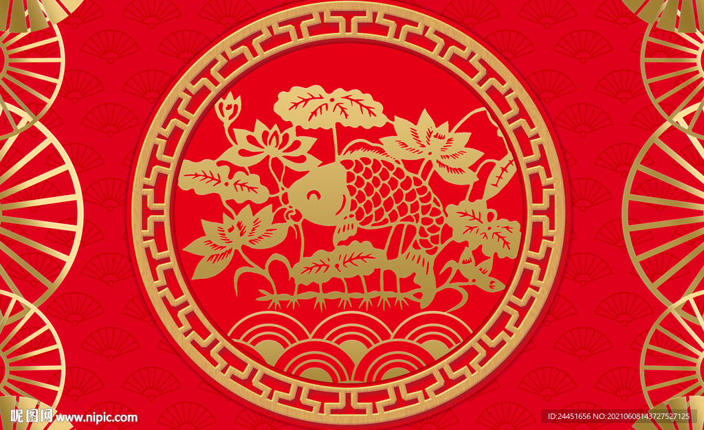 古典锦鲤装饰画