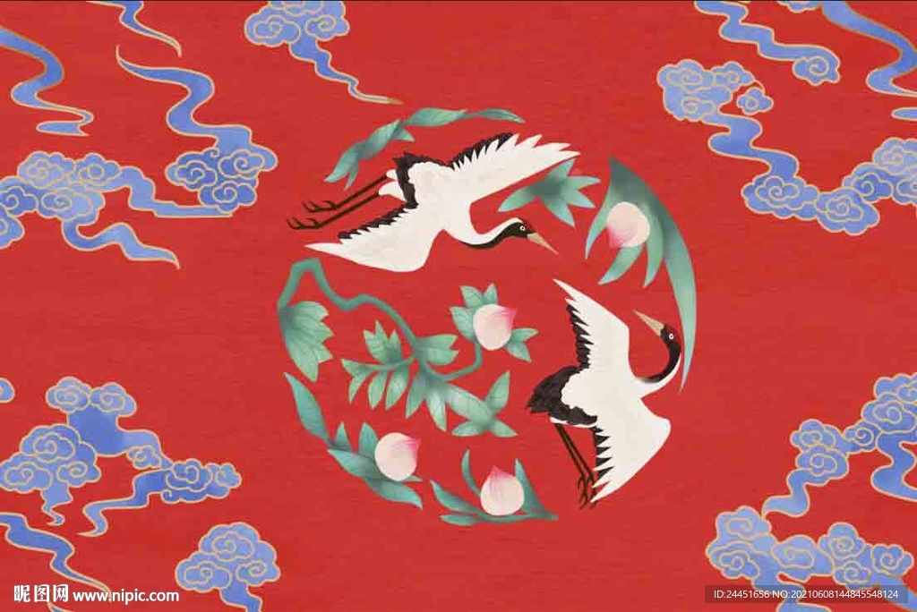 仙鹤古典传统装饰画