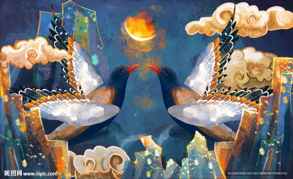 古典抽象插画装饰画