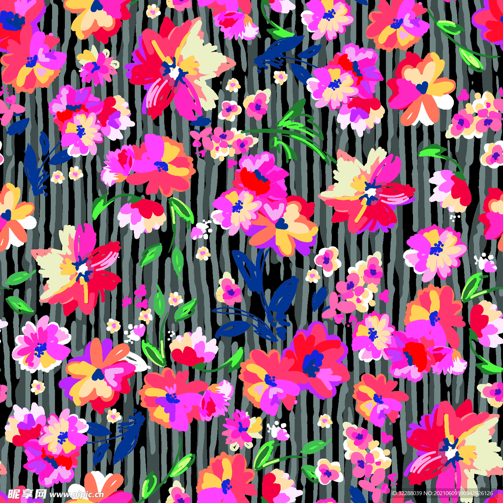 竖条底纹花
