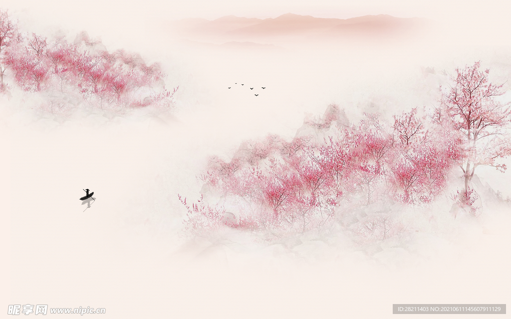 装饰画 花鸟画 新中式 山水 