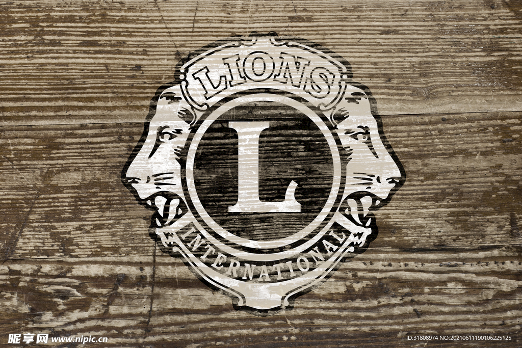 木纹上logo样机展示