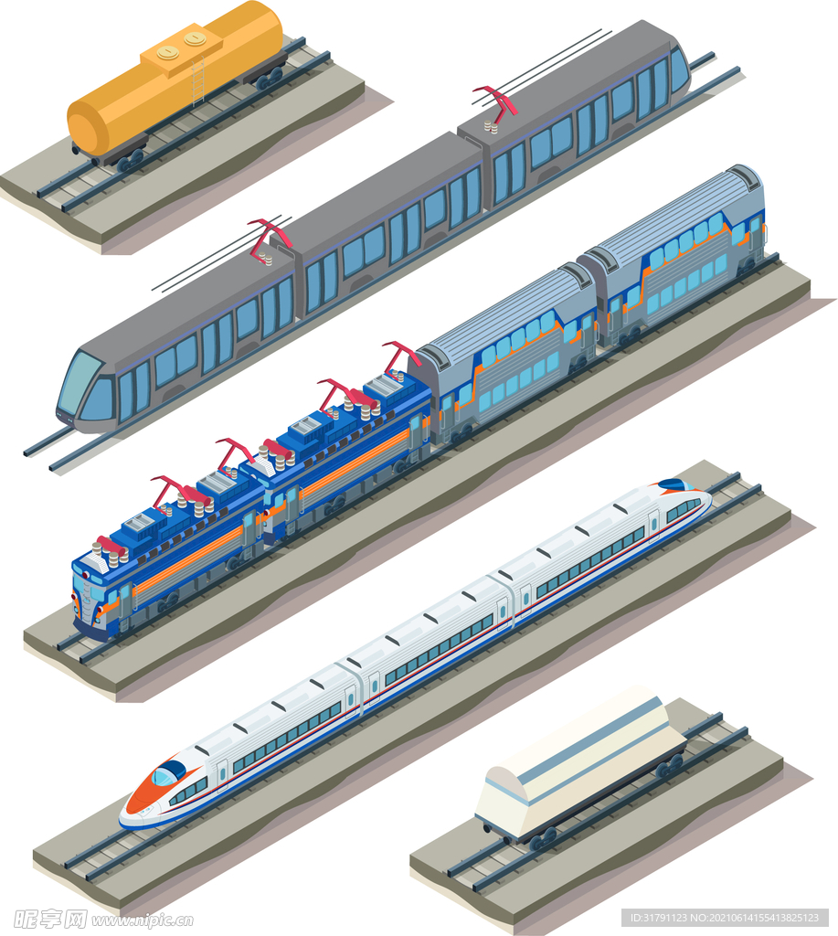 高铁插画
