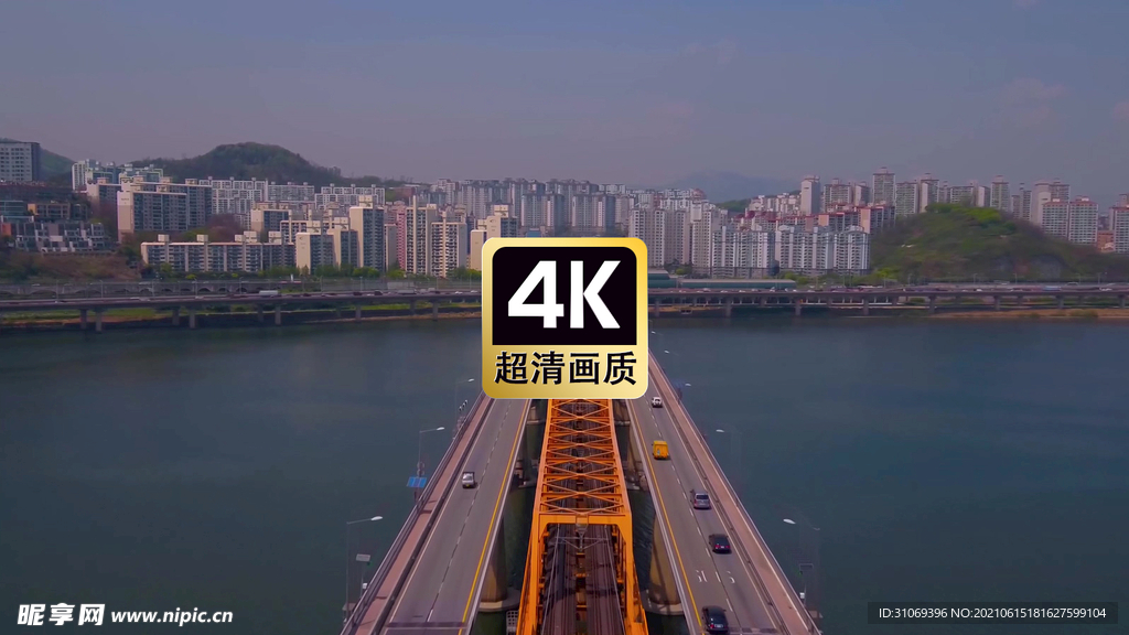 短视频素材航怕跨海大桥车流穿梭