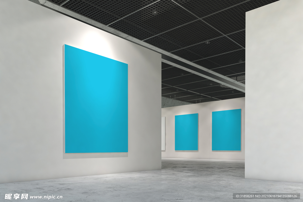 室内展览海报展示样机素材