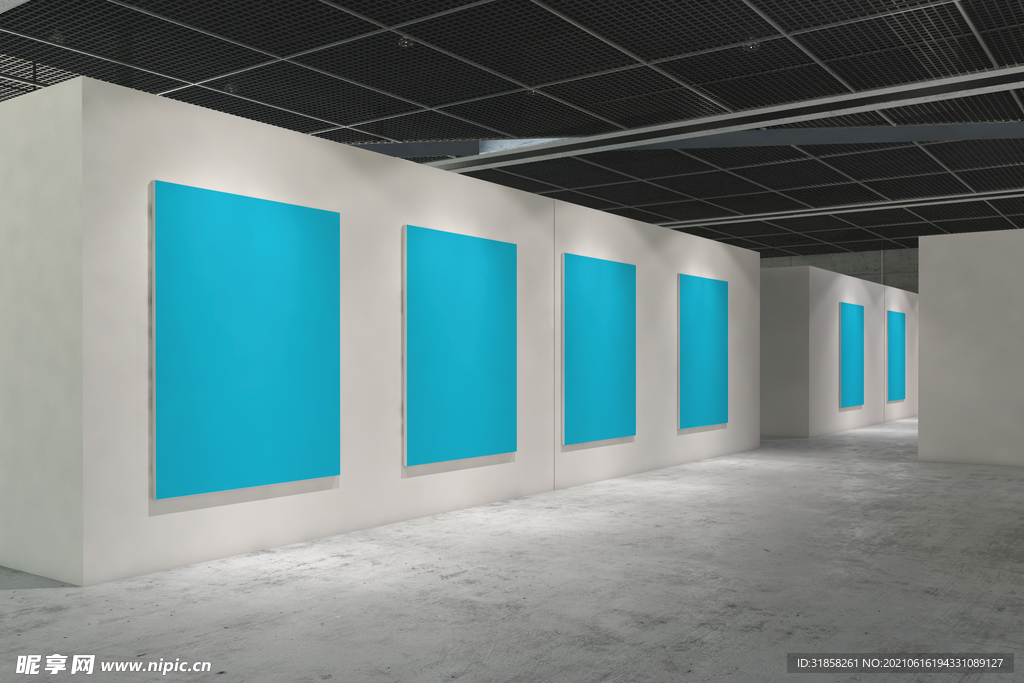 室内展览海报样机展示