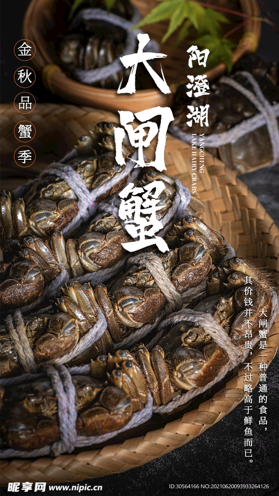 大闸蟹美食活动宣传海报素材