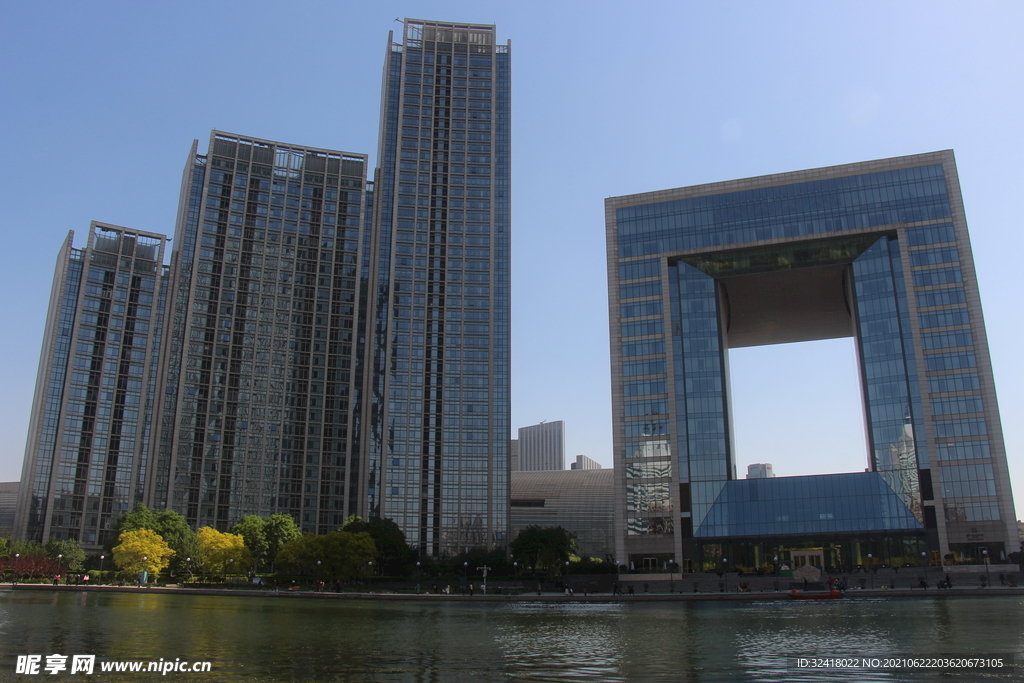 天津海河两岸的高楼