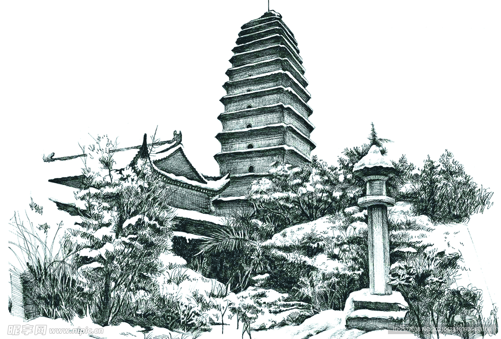 西安小雁塔
