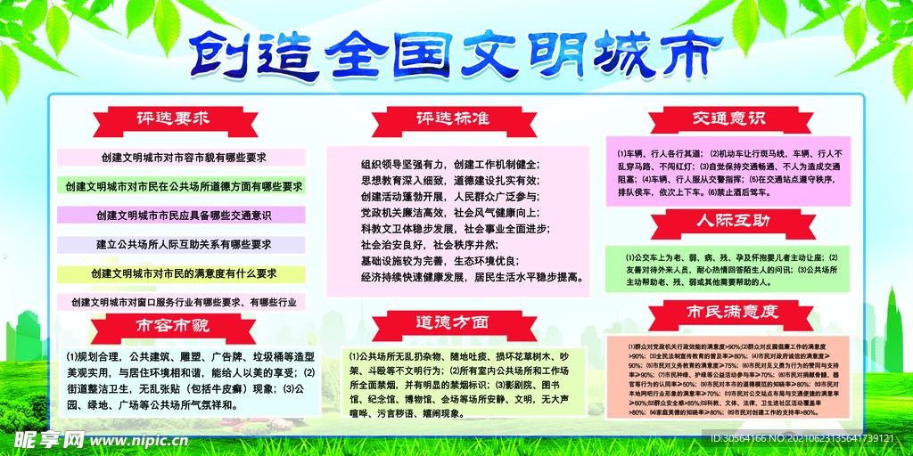 建设文明城市公益宣传海报素材