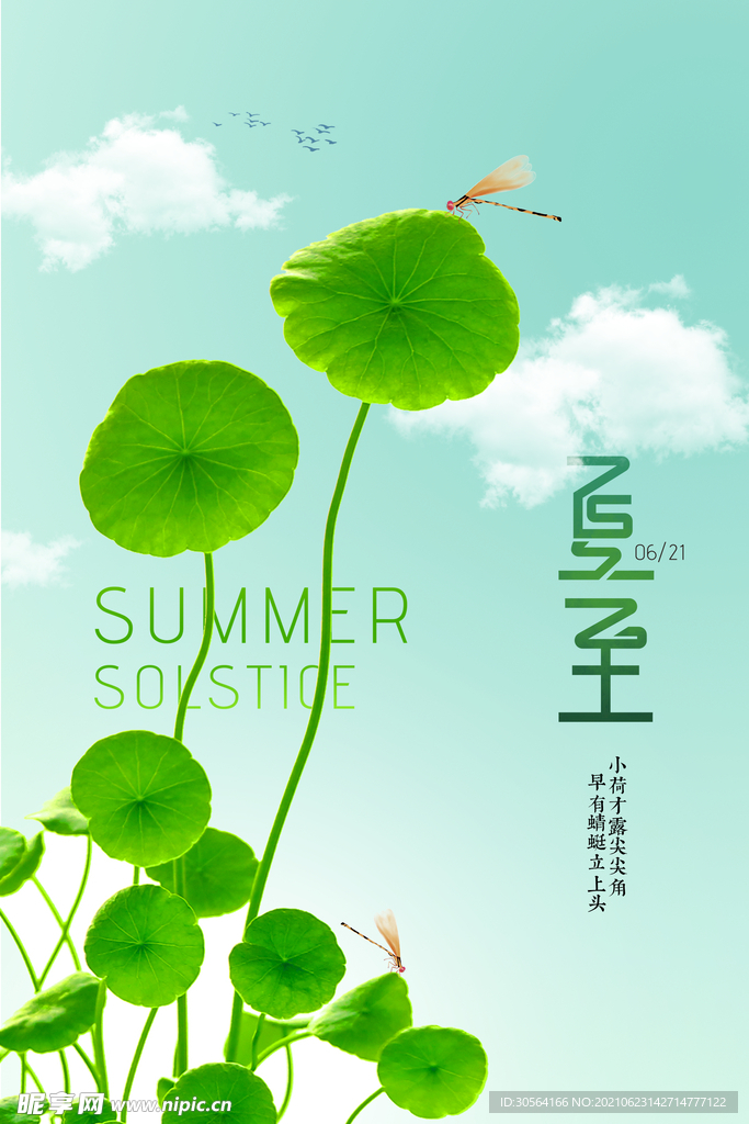 夏至节气传统活动宣传海报素材