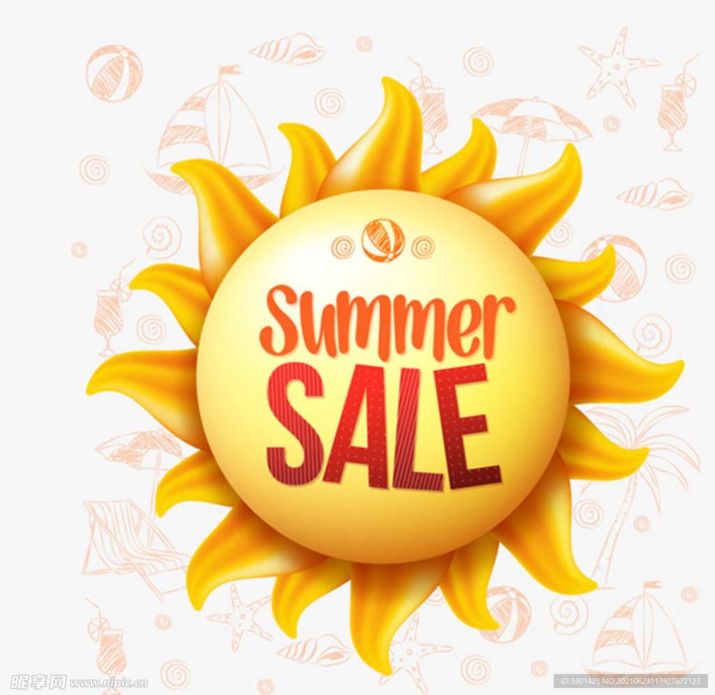 夏日促销元素 