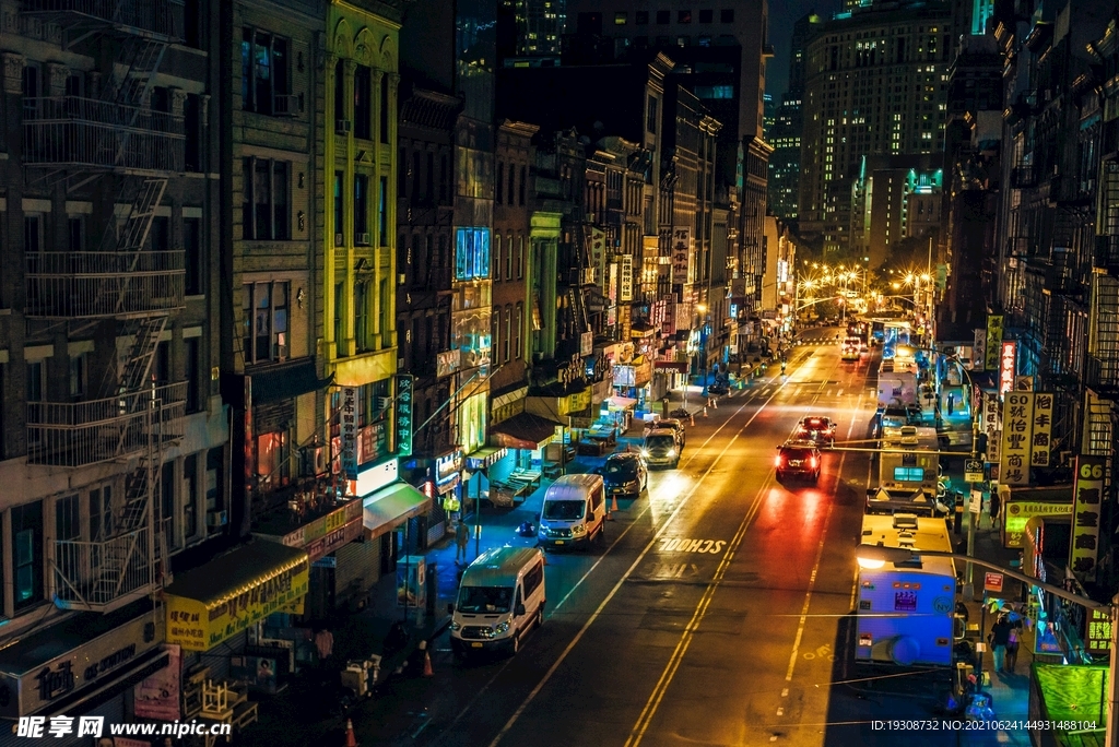 4K高清街道夜景壁纸