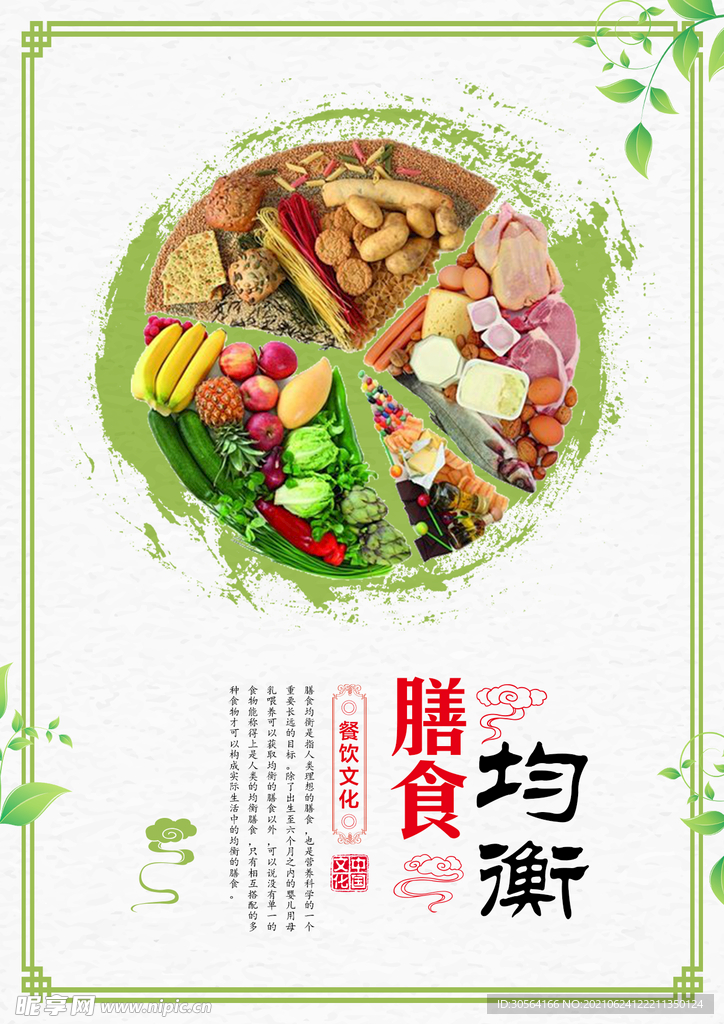 膳食均衡公益活动宣传海报素材