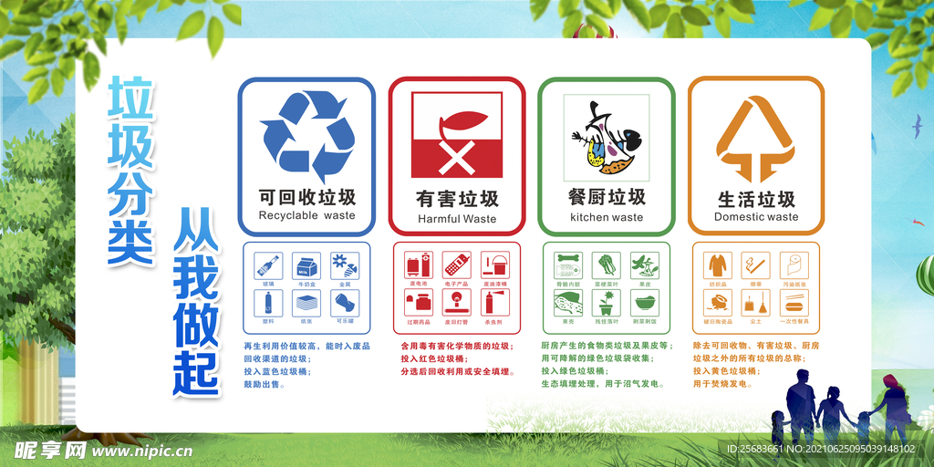 垃圾分类从我做 世界环境日海报