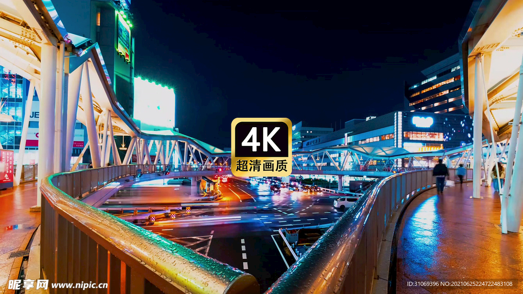 短视频素材夜晚城市街道美景