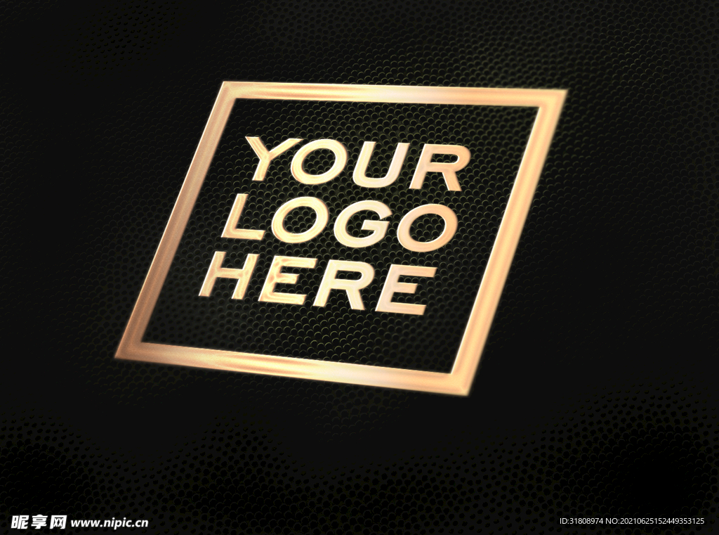 深背景金属质感纹理logo样机