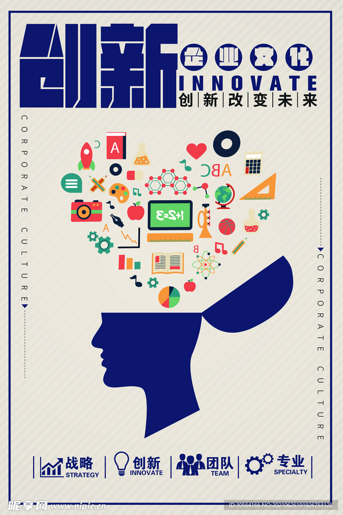 创新企业文化活动宣传海报素材