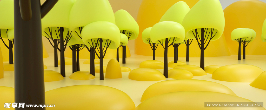 C4D风景场景模型