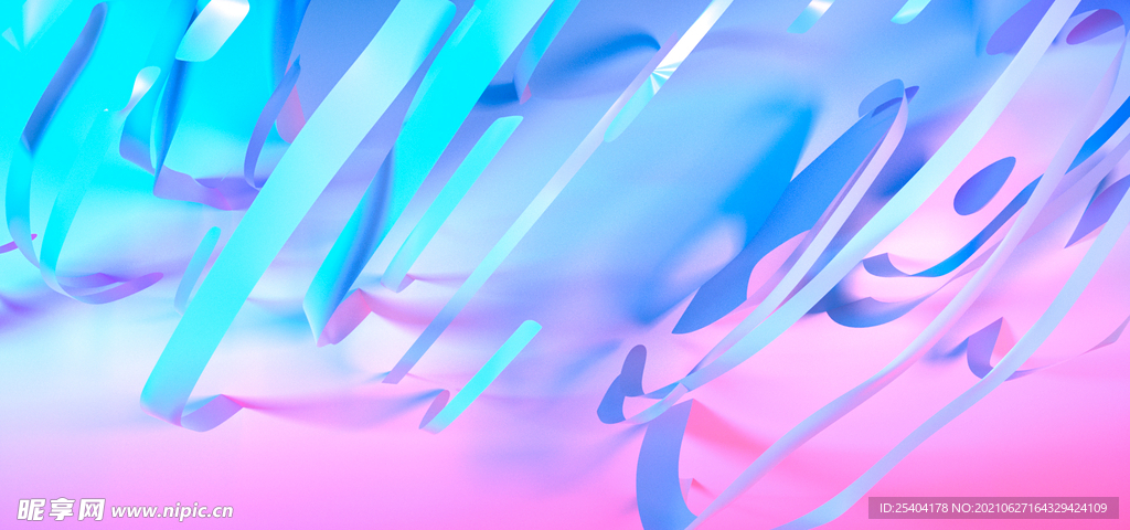 C4D炫彩几何场景模型