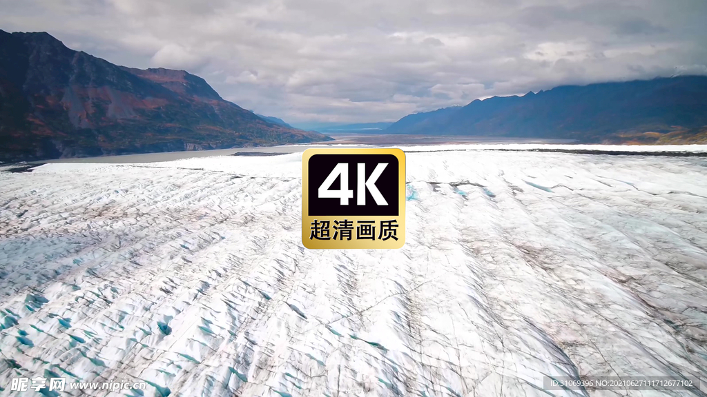 短视频素材海边冰原带