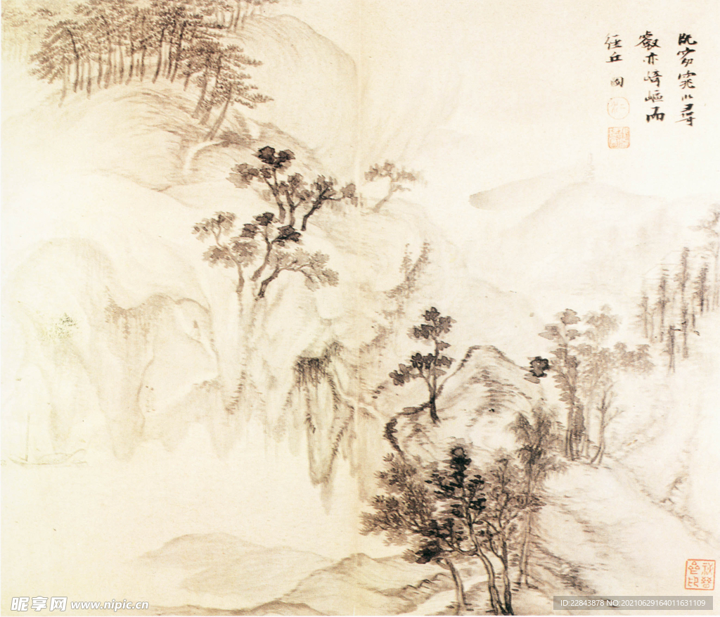 名家字画 古典字画  水墨画 