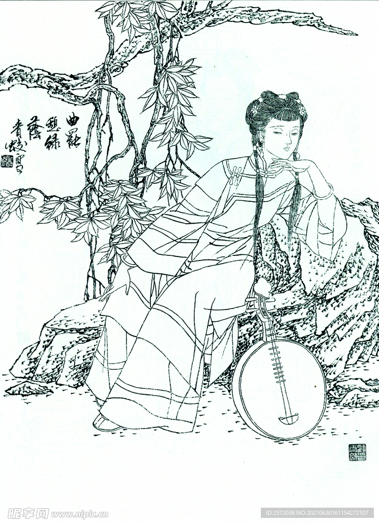 绿荫仕女
