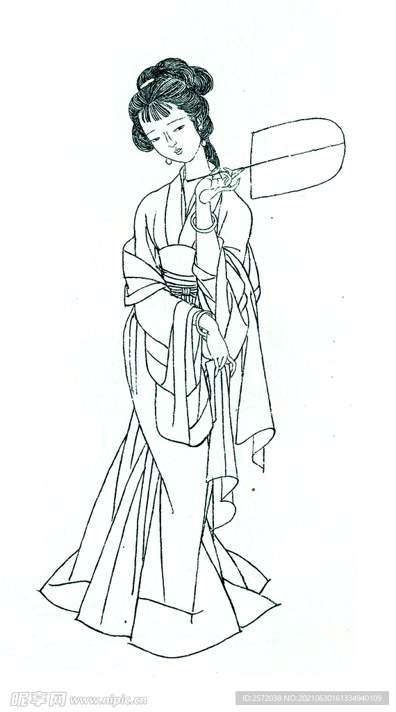 执扇仕女