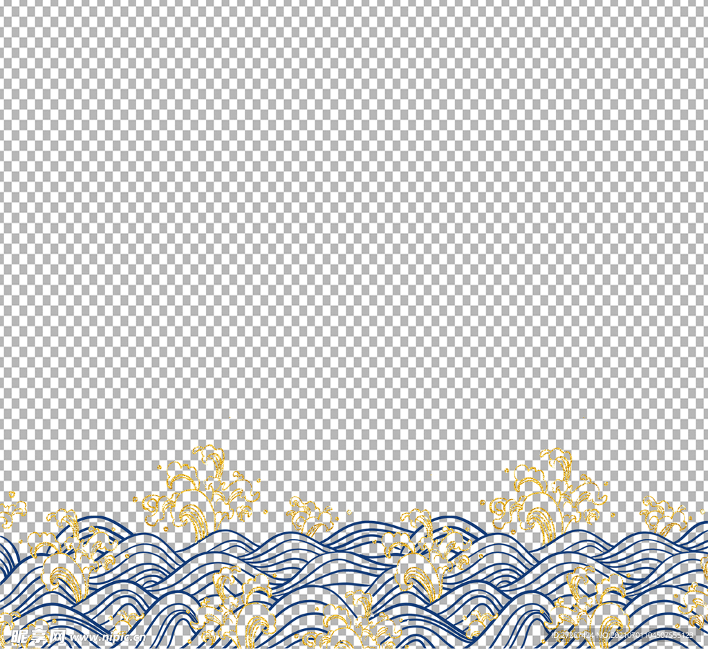卡通海浪           