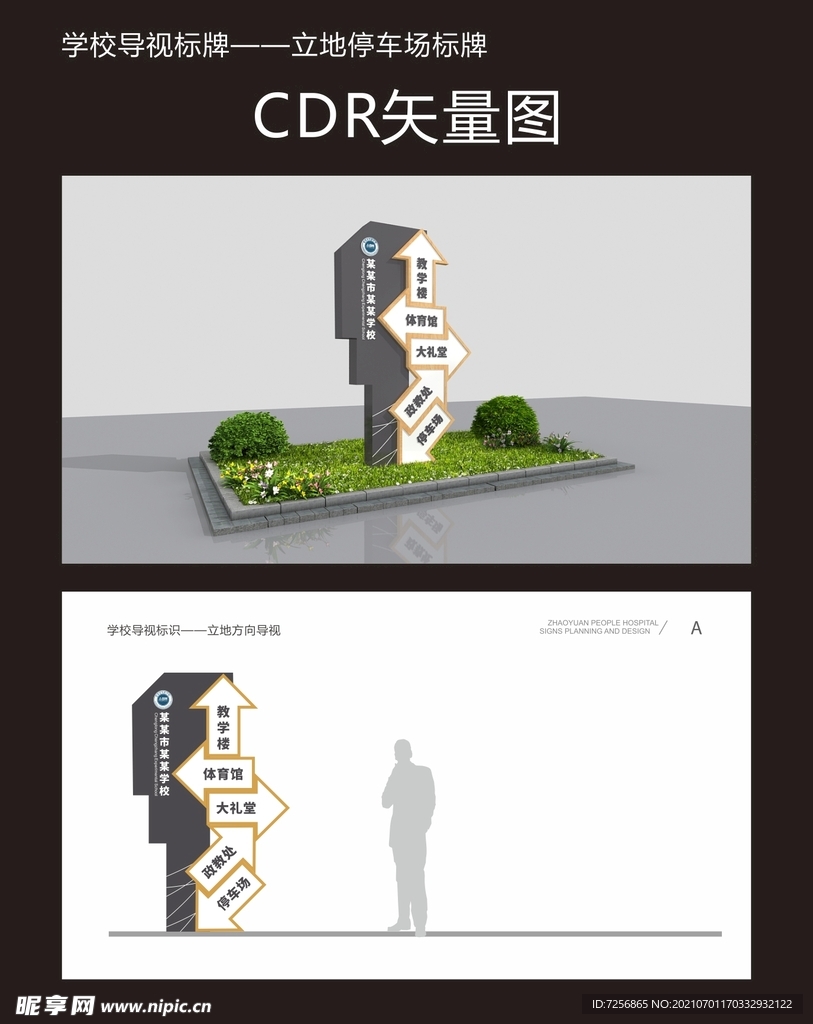 学校导视牌