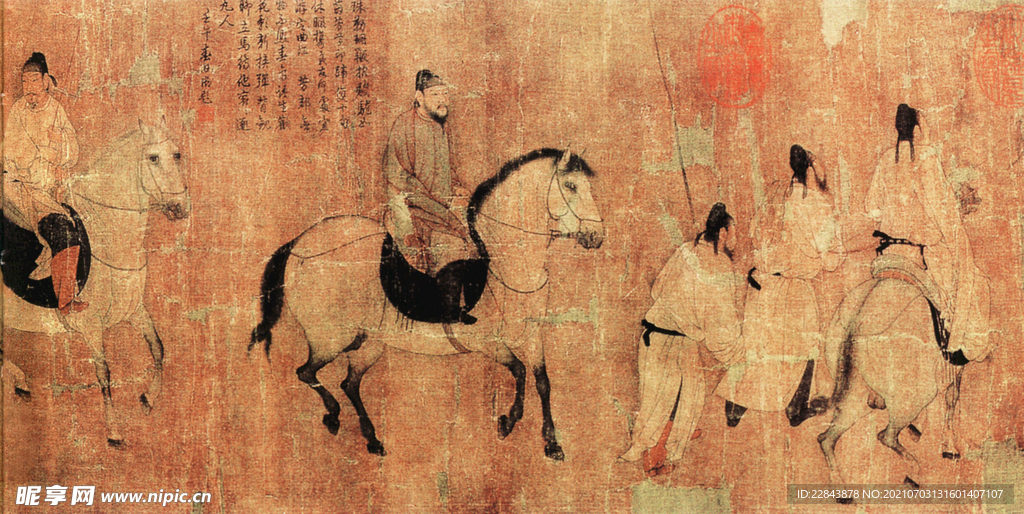 唐代彩绘  