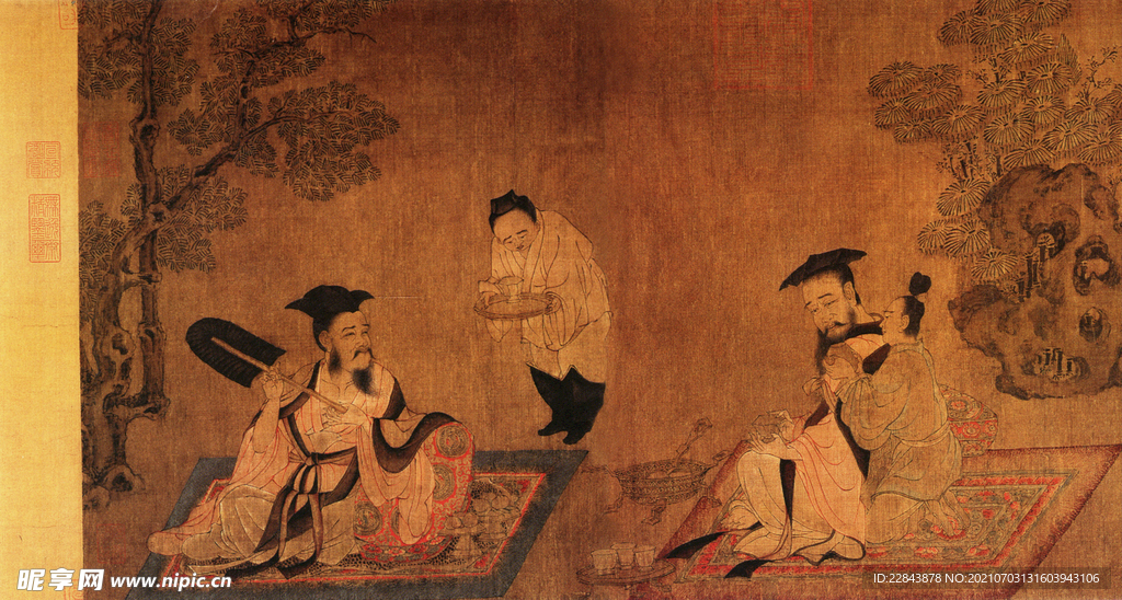 唐代彩绘  