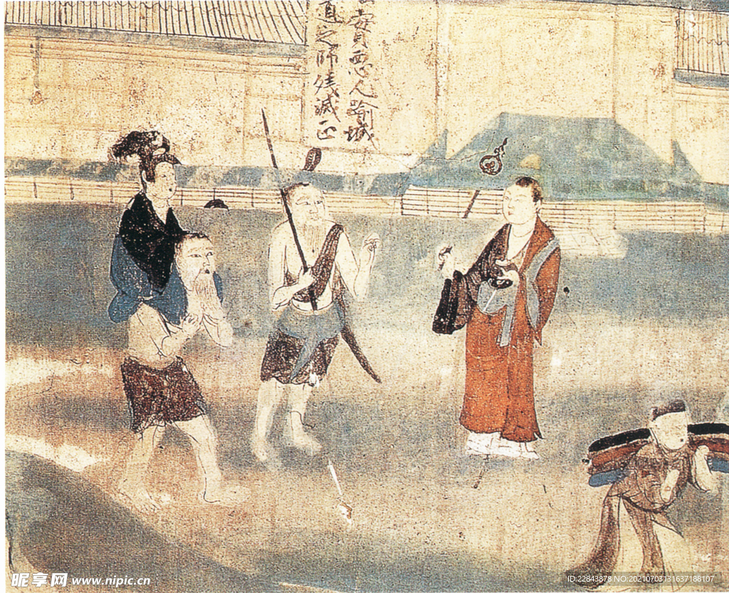 唐代彩绘  
