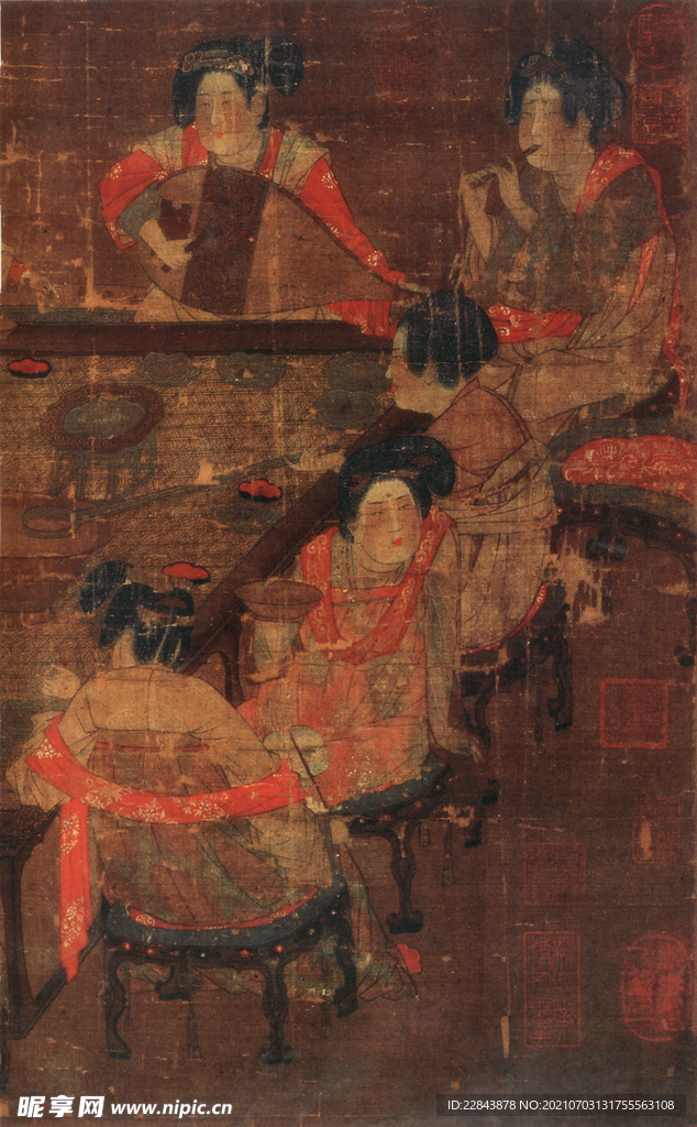 唐代彩绘  