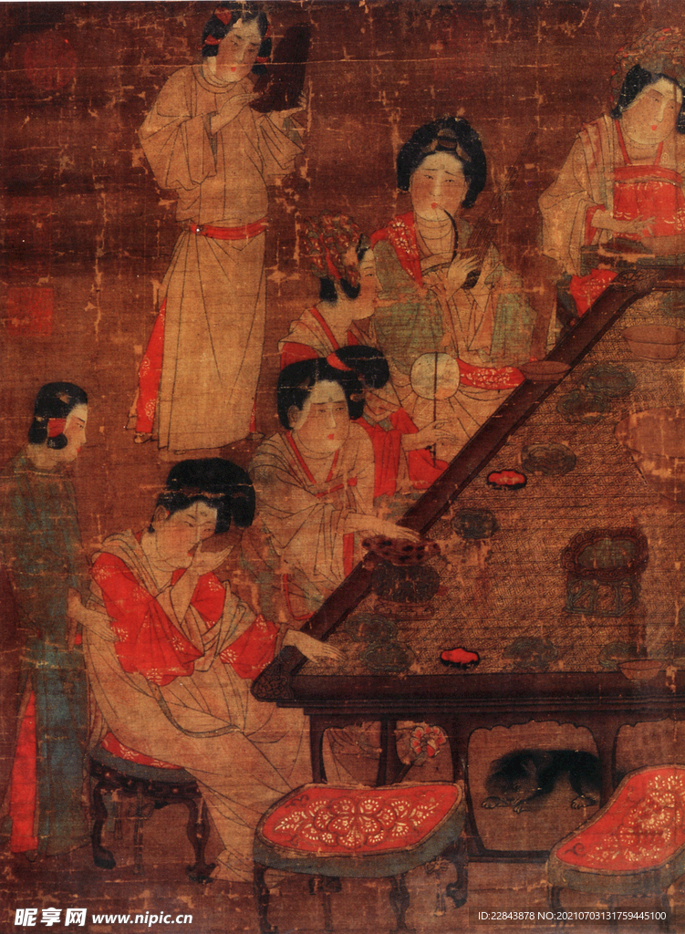 唐代彩绘 
