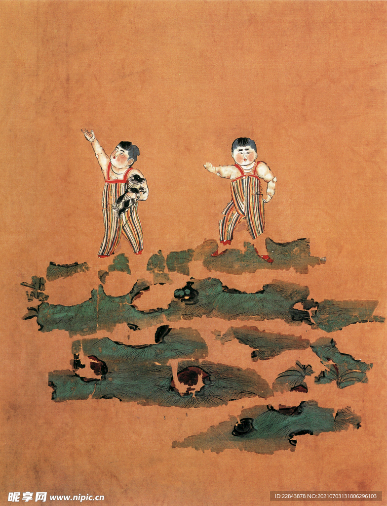 唐代彩绘 