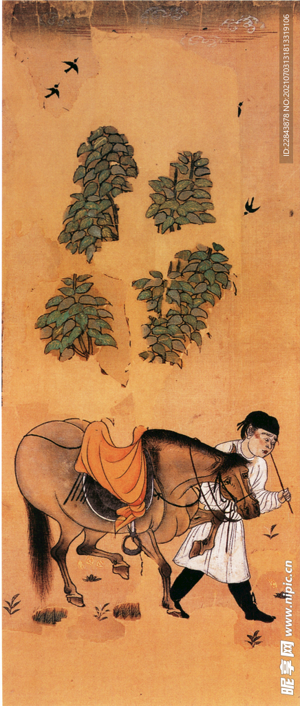 唐代彩绘 