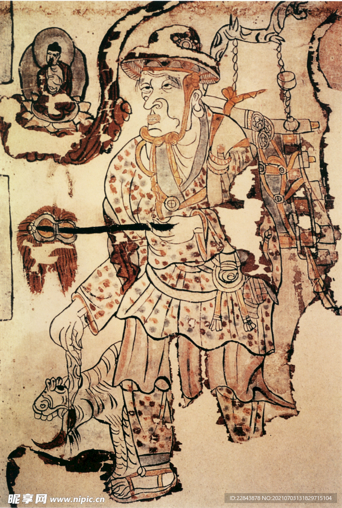 唐代彩绘 