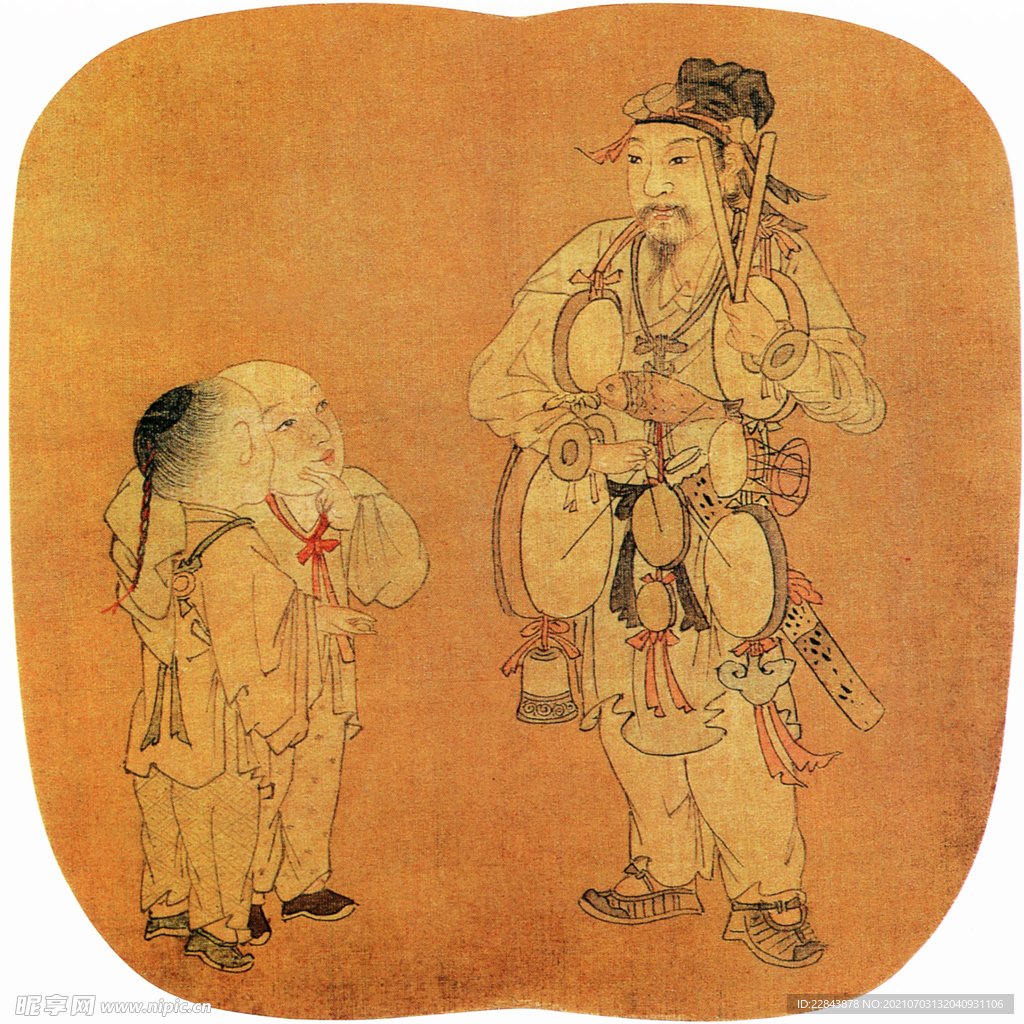 唐代彩绘  