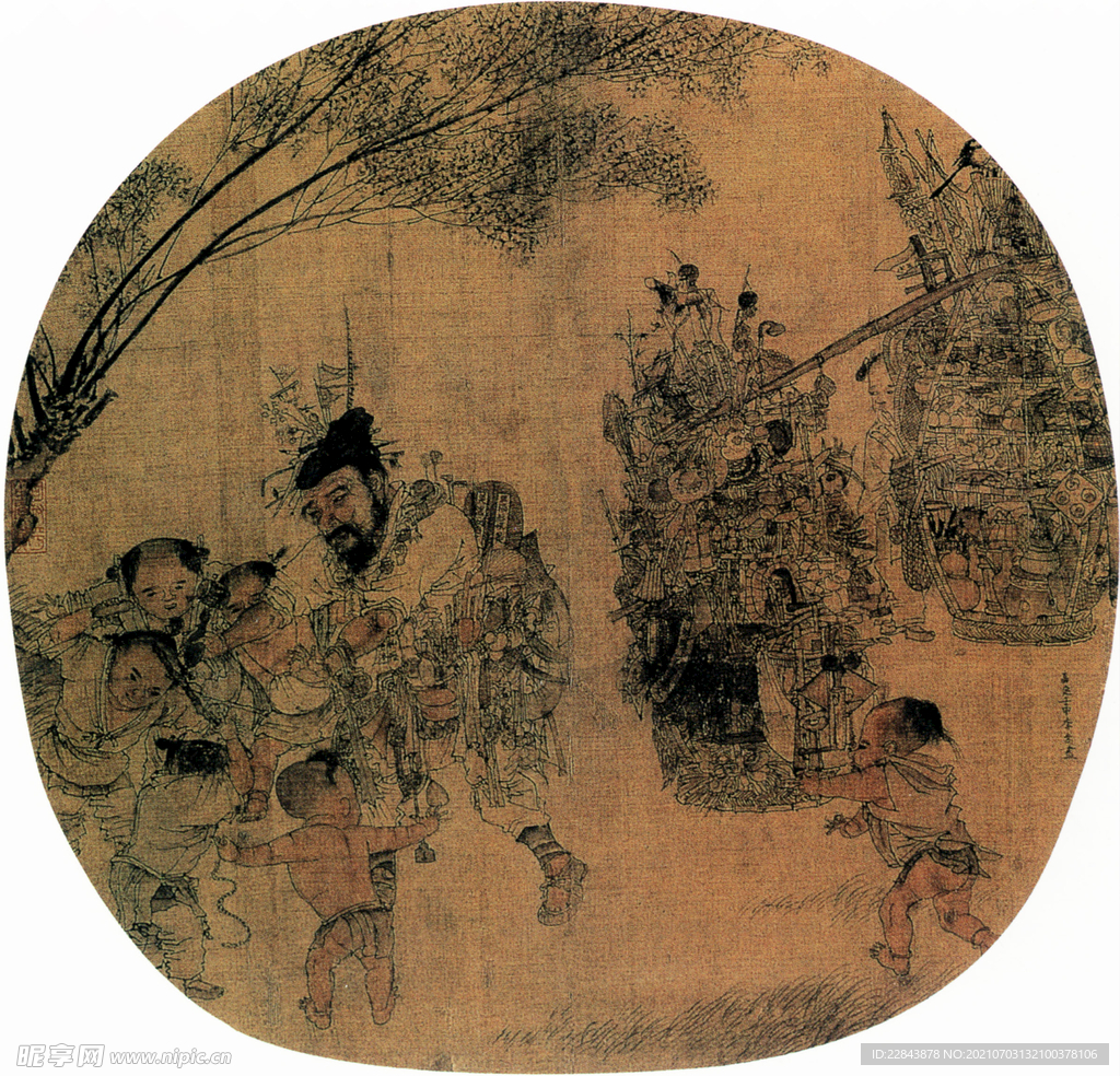 唐代彩绘 
