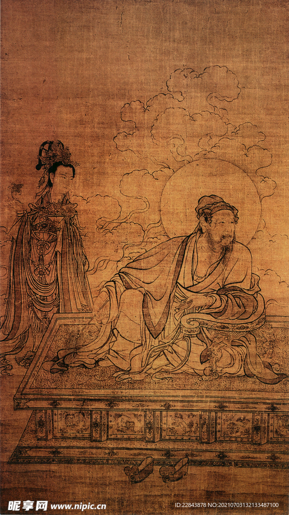 唐代彩绘 