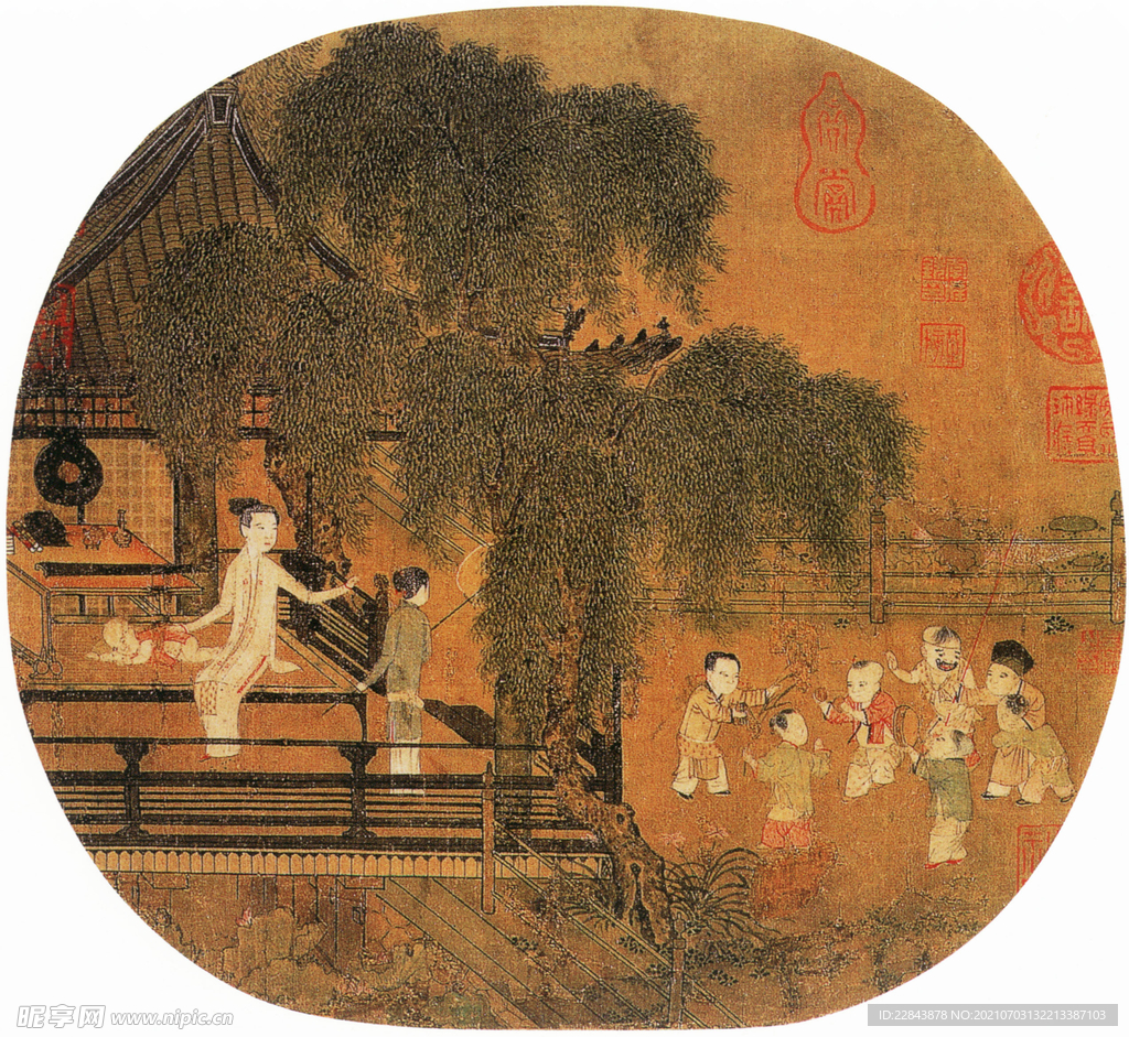 唐代彩绘 