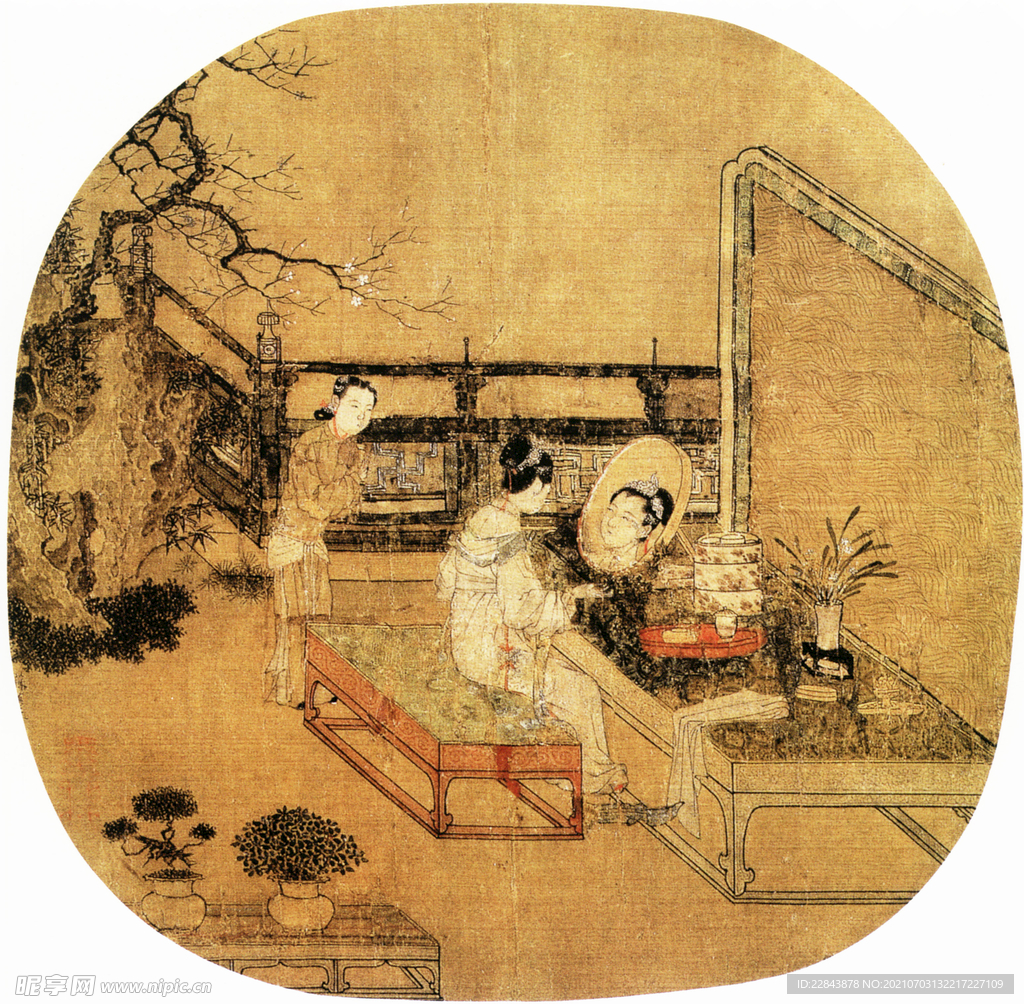 唐代彩绘  