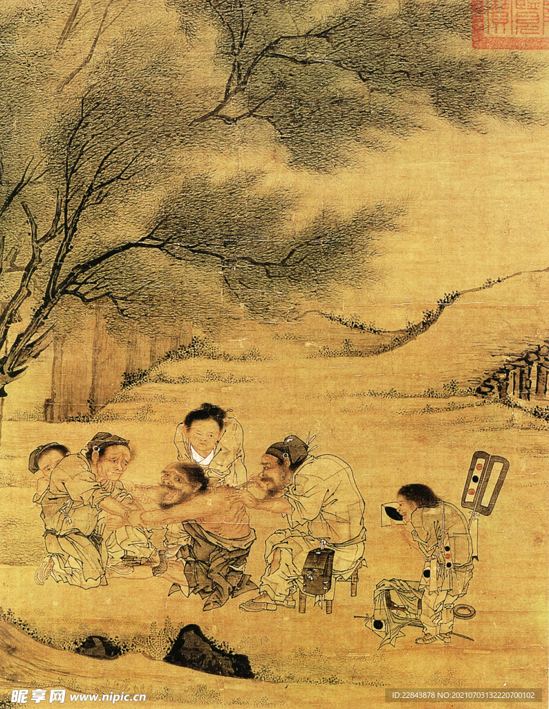 唐代彩绘 