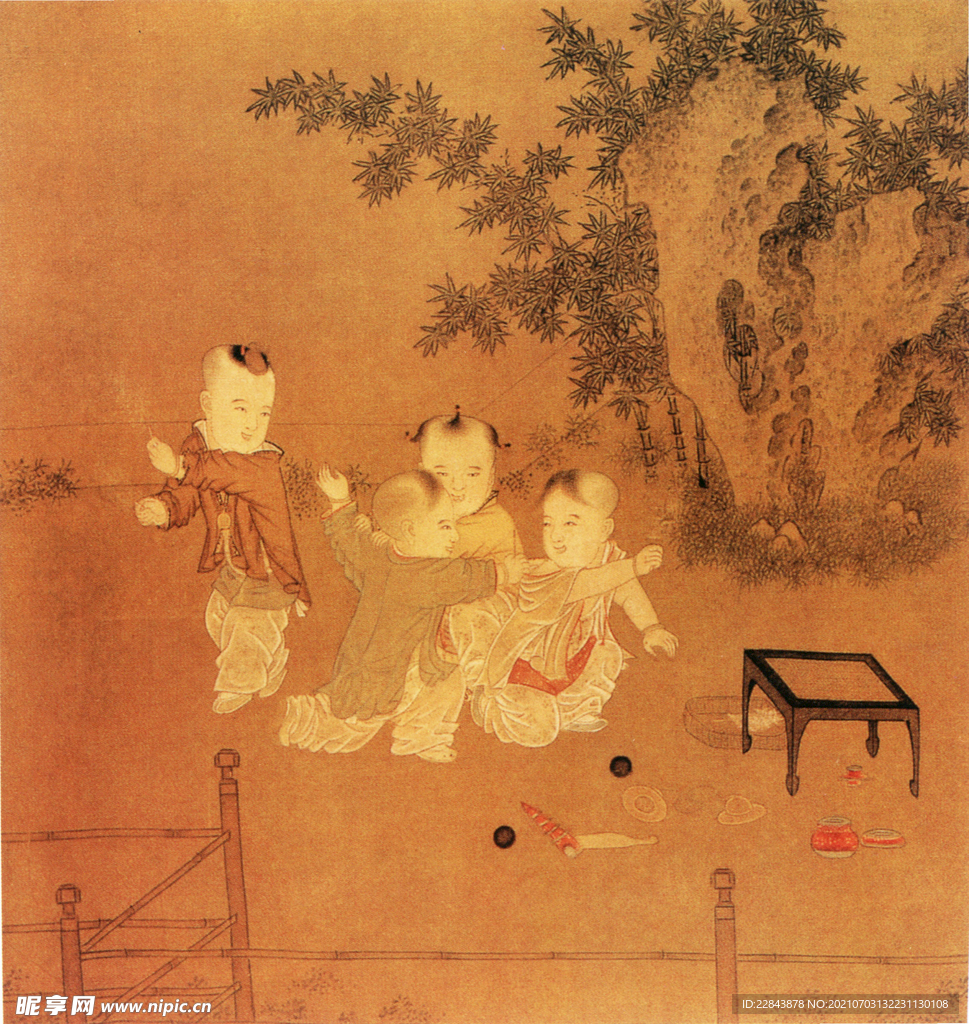 唐代彩绘  