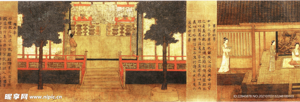 唐代彩绘 