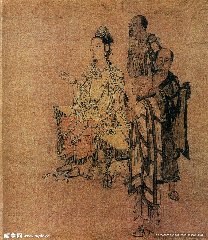 唐代彩绘  