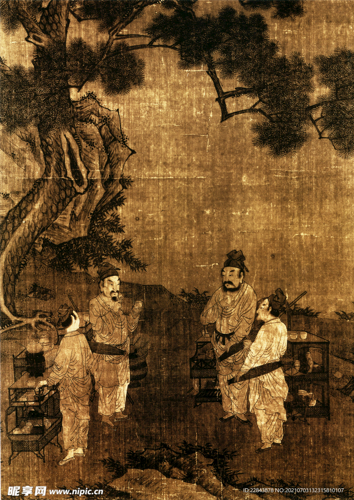 唐代彩绘  