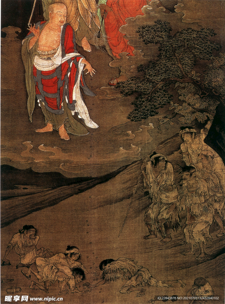 唐代彩绘 